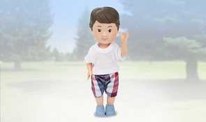 Кукла из серии Paula. Мой друг в белой футболке и клетчатых шортах (Paula, MC22600e)